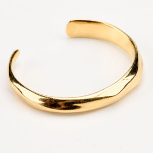 Cuff bracelet gold coated rounded