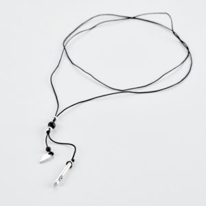 Handmade mens necklace black cord