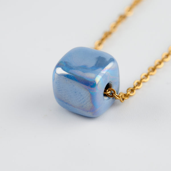 baby boo blue necklace gold