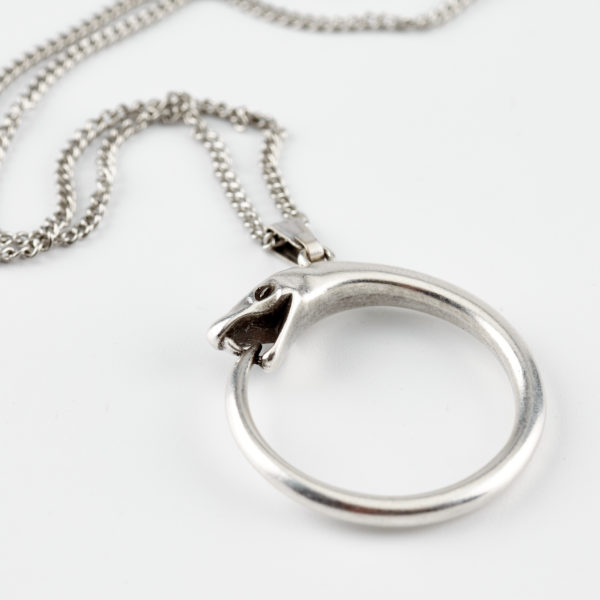 just a bite silver pendant mens jewels by mond jewels