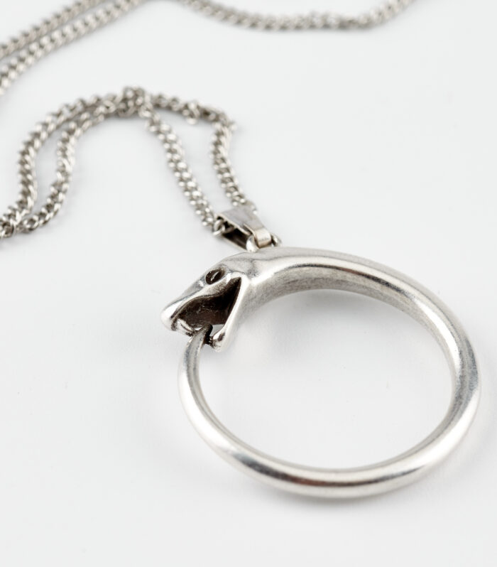just a bite silver pendant mens jewels by mond jewels
