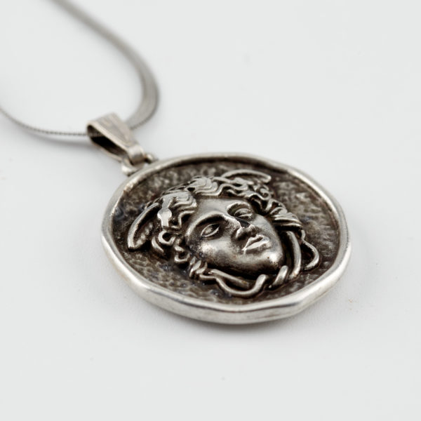 medusa silver necklace by mond jewels
