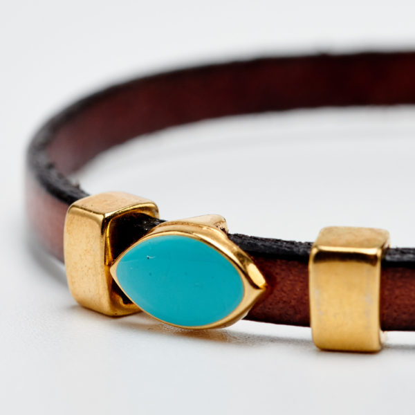spirit brown leather bracelet by mond jewels