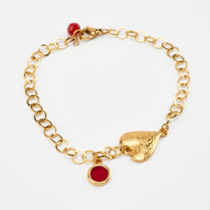 in love bracelet gold and red