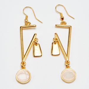Bermud Long Gold Earrings