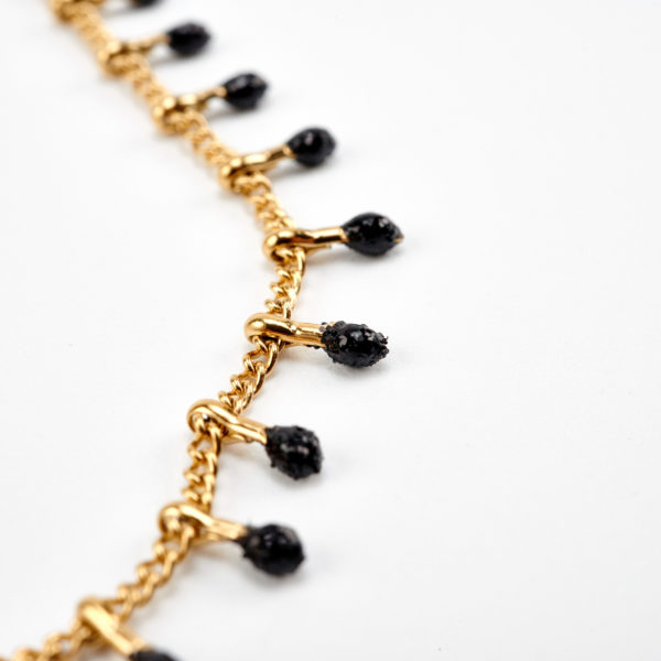 black parade necklace gold