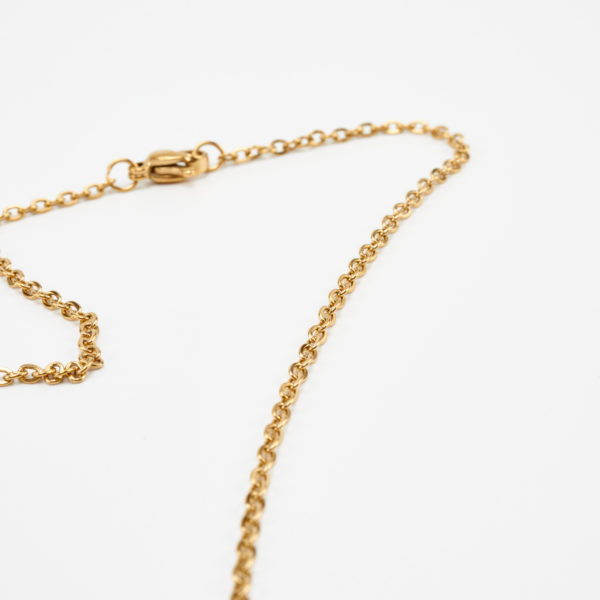 lock the love gold necklace with strass by mond jewels