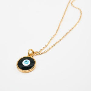 mati mou black lucky necklace gold