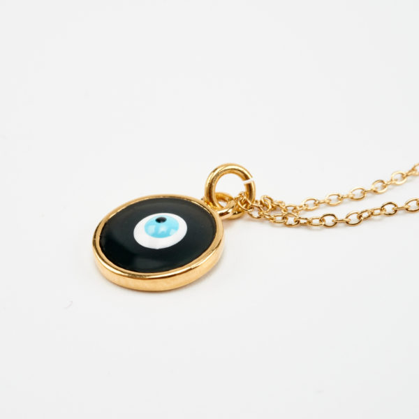 mati mou black lucky necklace gold by mond jewels