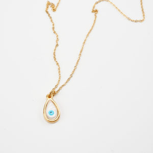 mati mou drop lucky gold necklace