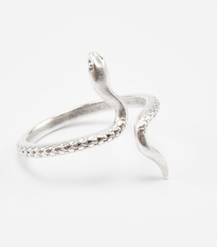 snake silver thin ring