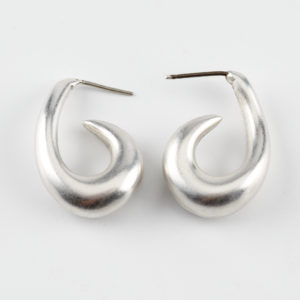 pointy earrings hoops silver