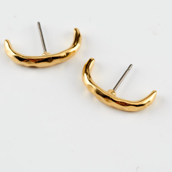 semi gold earrings mond jewels