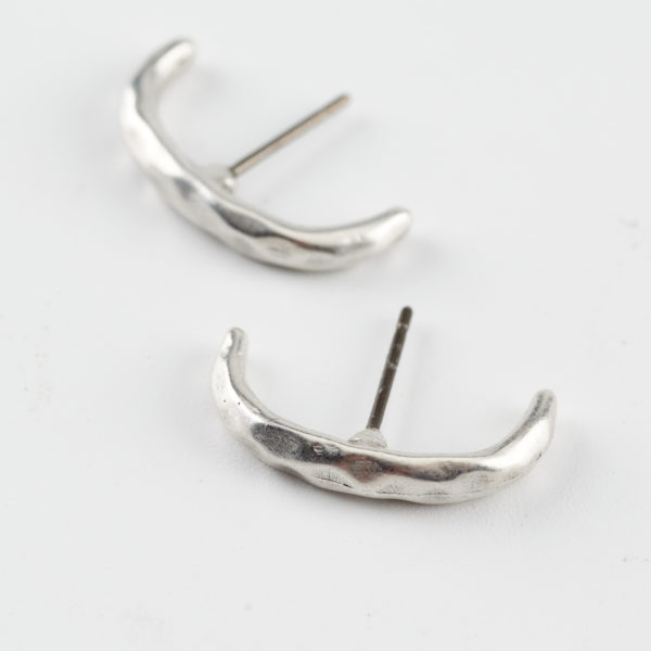 semi silver earrings mond jewels