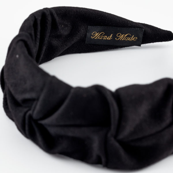 knight black suede headband by mond jewels