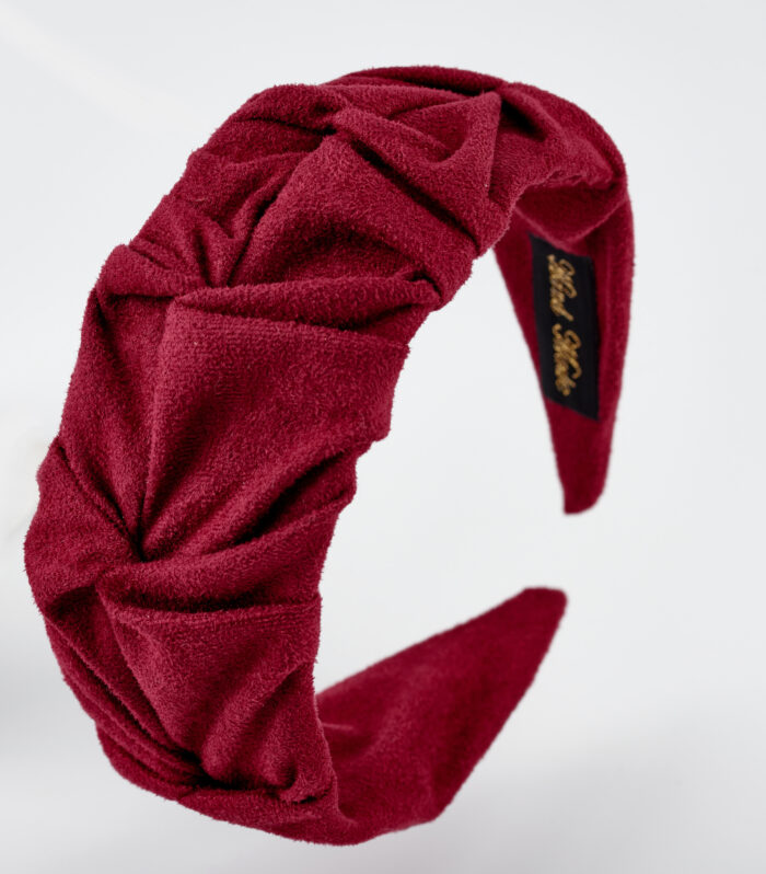 cherrie red suede headband by mond jewels