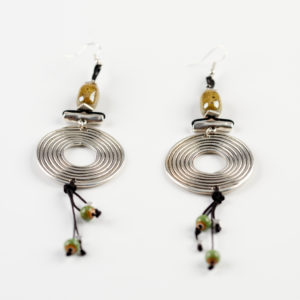 hoop stone earrings by mond jewels