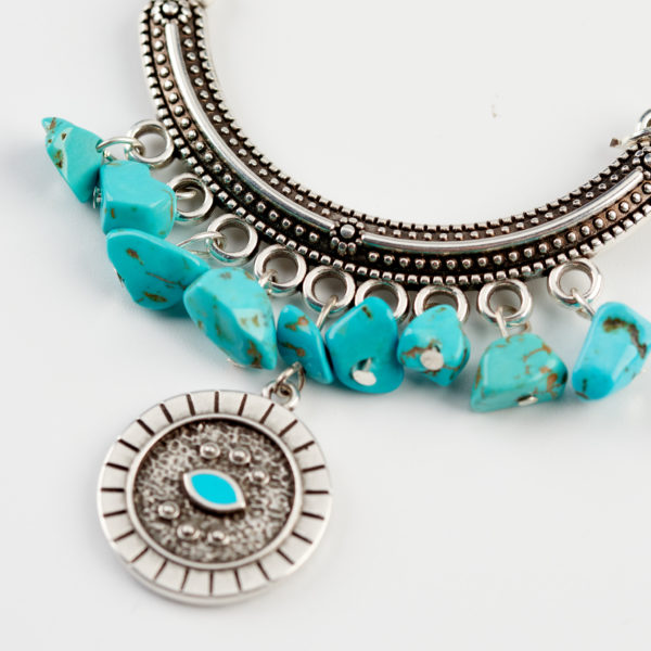 livable necklace silver turquoise mond jewels