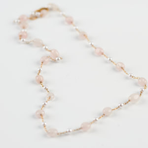 feminine pearl pink gold pearls necklace by mond jewels