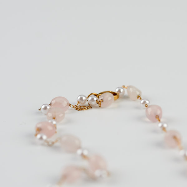 feminine pearl pink gold pearls necklace by mond jewels